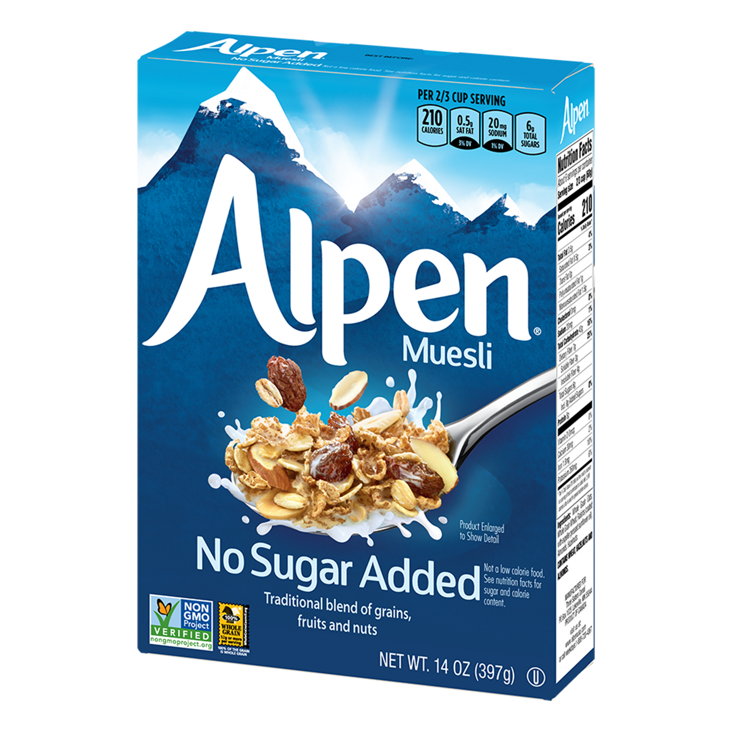 Alpen Muesli No Sugar Added, 397g