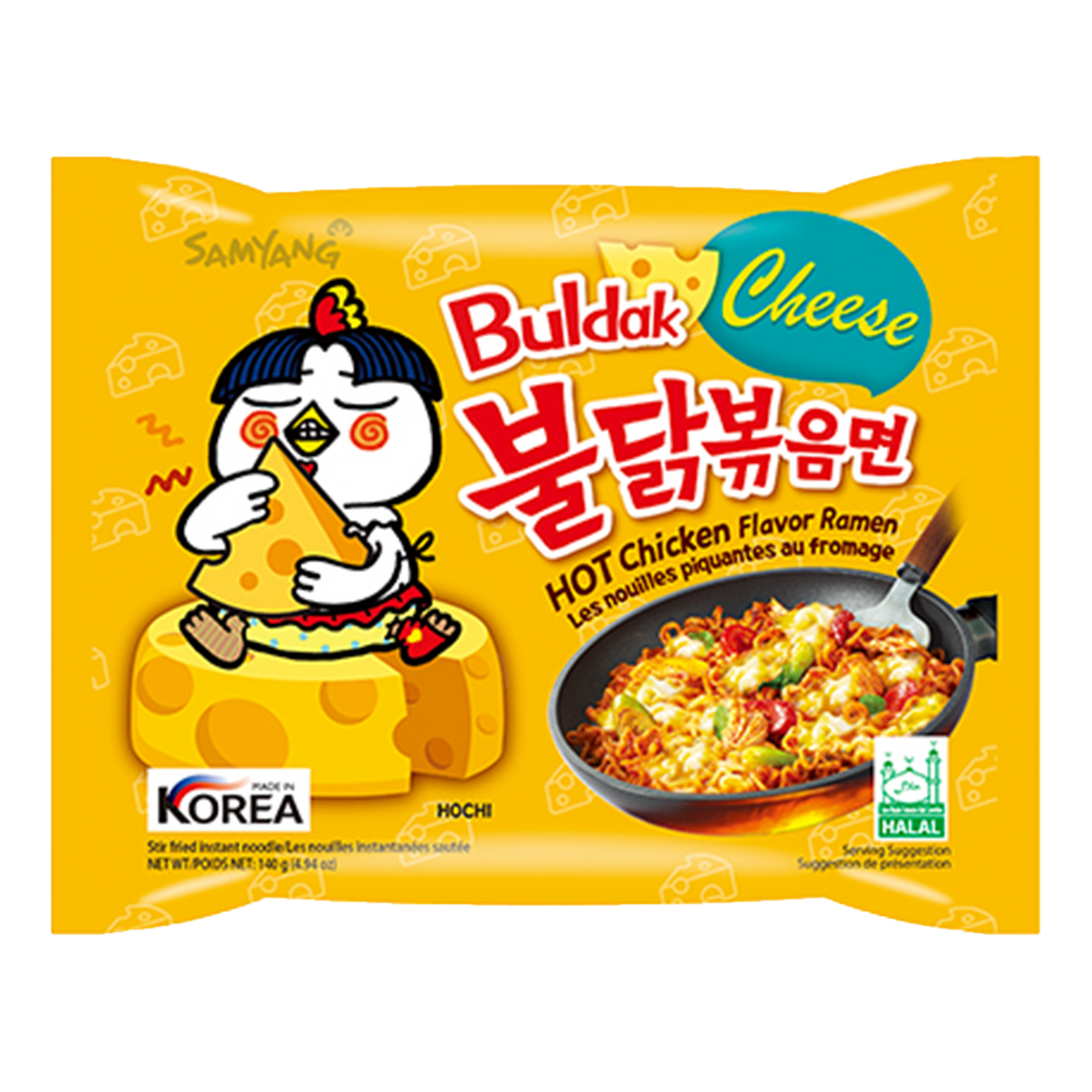 Samyang Buldak Cheese Ramen Noodles, 140g