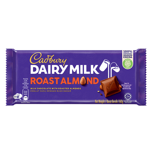 Cadbury Dairy Milk Roast Almond, 160g