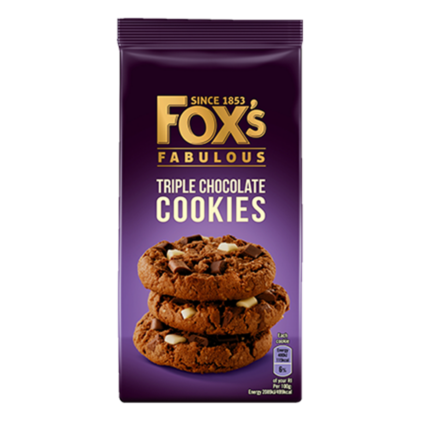 Fox's Fabulous Triple Chocolate Cookies, 180g