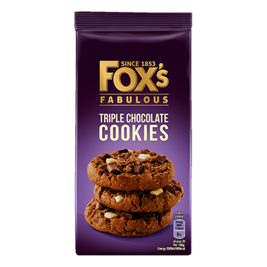 Fox's Fabulous Triple Chocolate Cookies, 180g