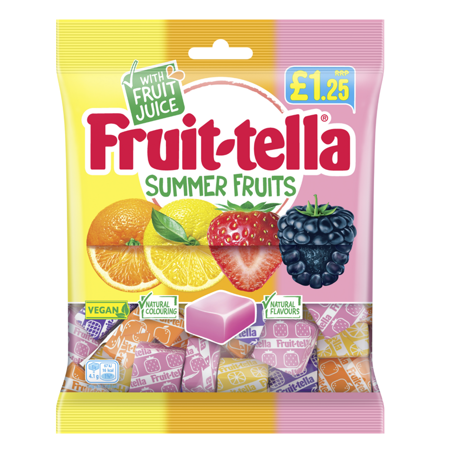 Fruit-tella Summer Fruits Toffee, 135g