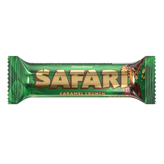 Gandour Safari Caramel Crunch Bar, Pack of 24 x 22g