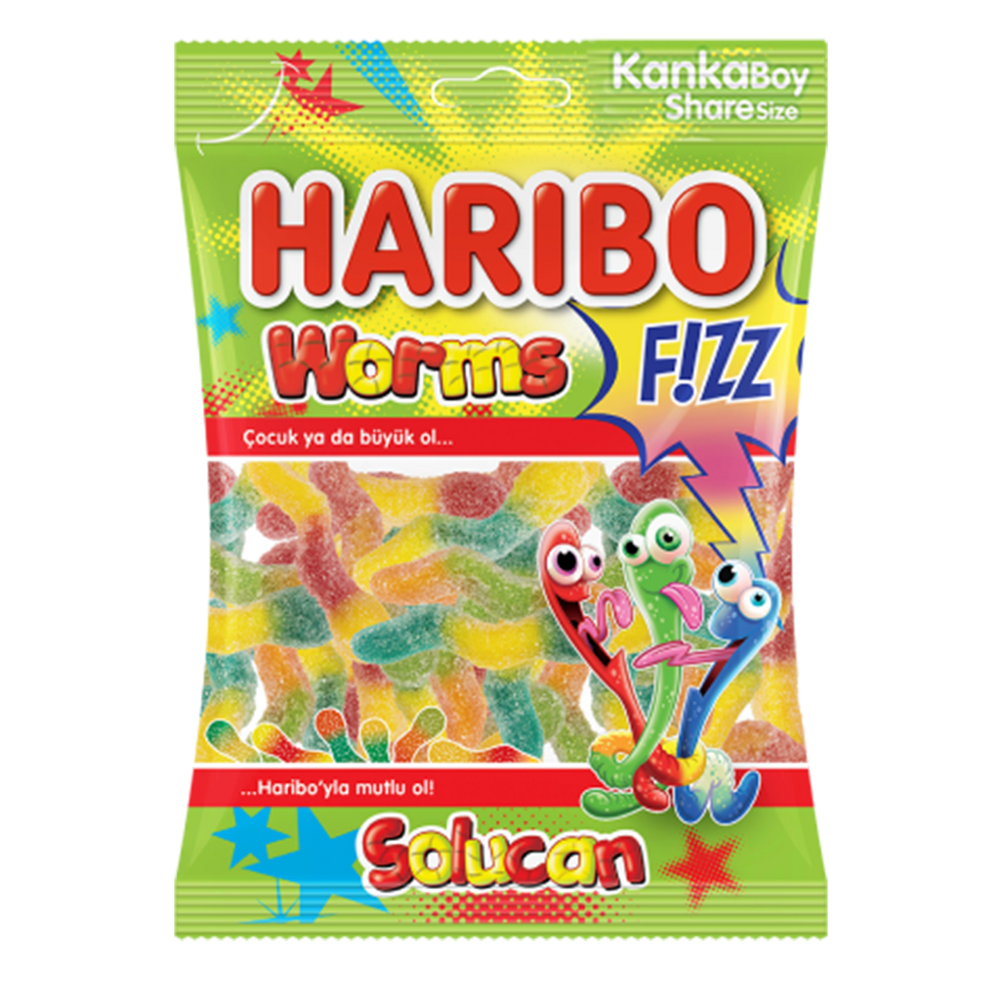 Haribo Worms Fizz (Halal), 160g