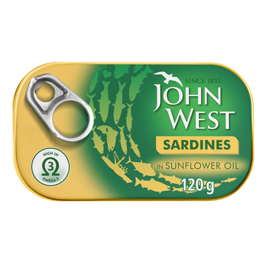 John West Sardines in Sunflower Oil, 120g