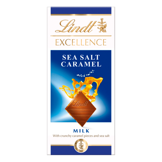 Lindt Excellence Milk Sea Salt Caramel Bar, 100g