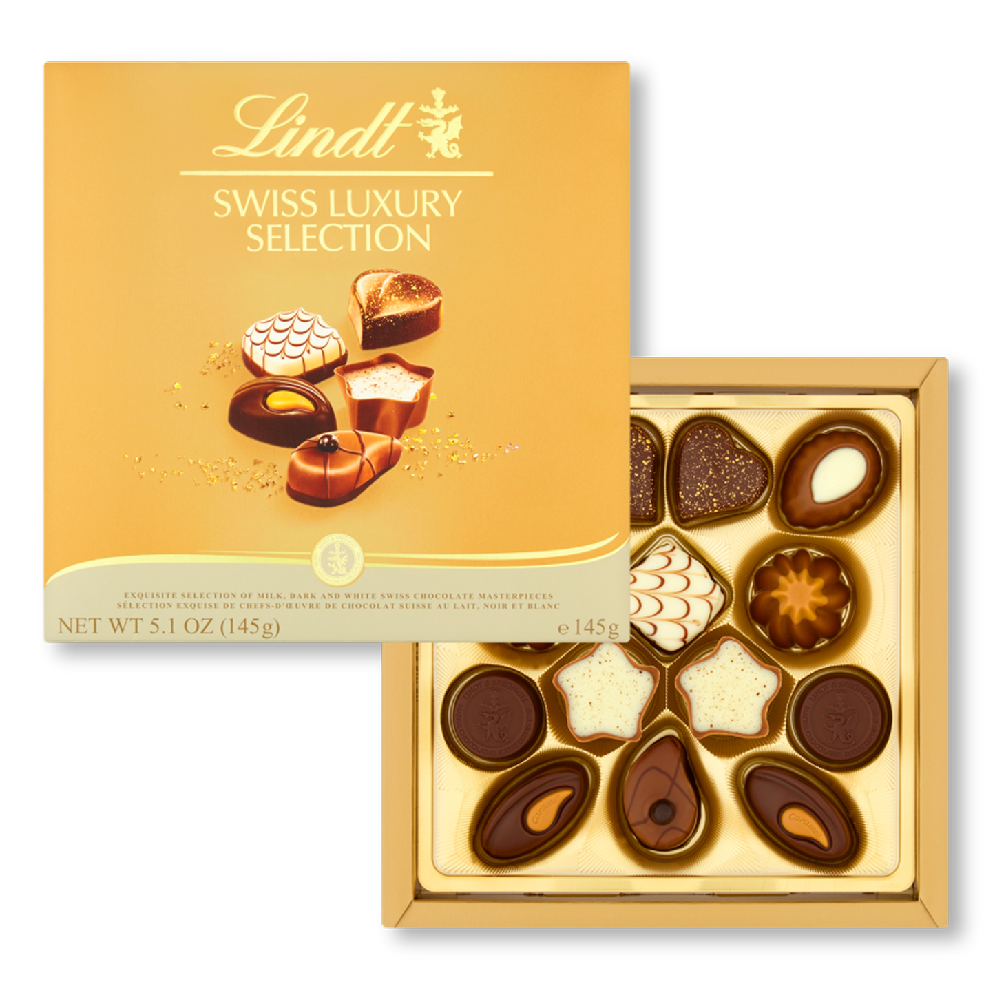 Lindt Swiss Luxury Selection Gift Box, 145g