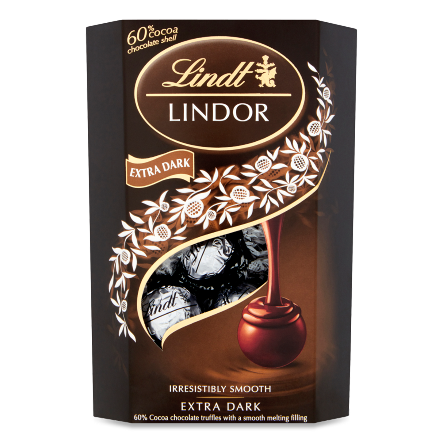 Lindt Lindor Extra Dark 60% Truffles Gift Box, 200g