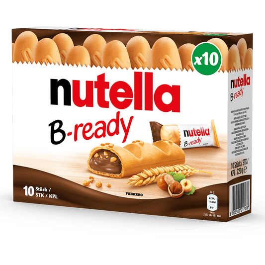 Nutella B-ready wafer, Pack of 10 x 22g