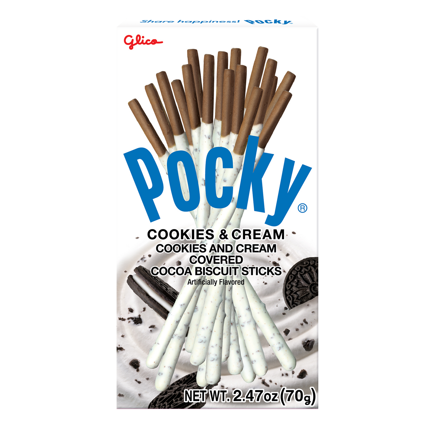 Pocky Stick Cookies & Cream, Pack of 5 x 70g