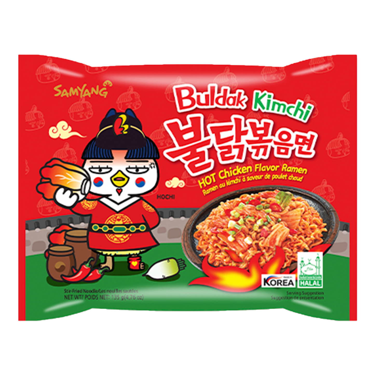 Samyang Buldak Kimchi Chicken Ramen Noodles, 135g