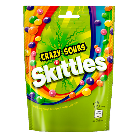 Skittles Crazy Sours Sweet Bag, 136g