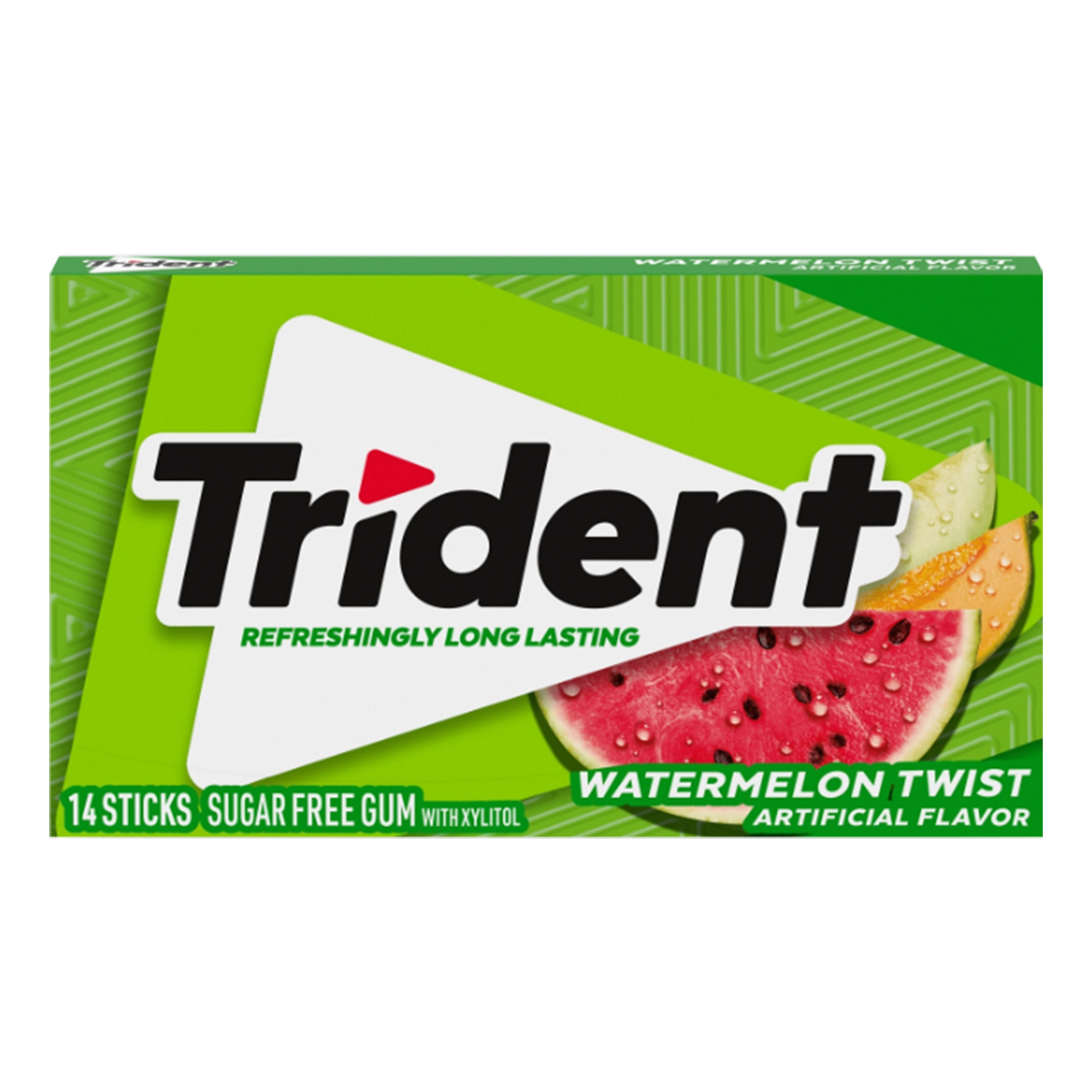 Trident Watermelon Twist Sugar Free Gum, Pack of 12 x 30g