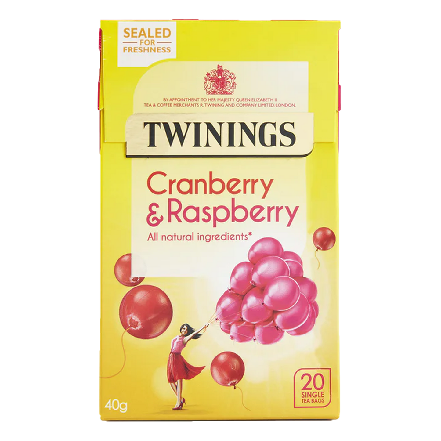 Twinings Cranberry & Raspberry, 20 tea bags