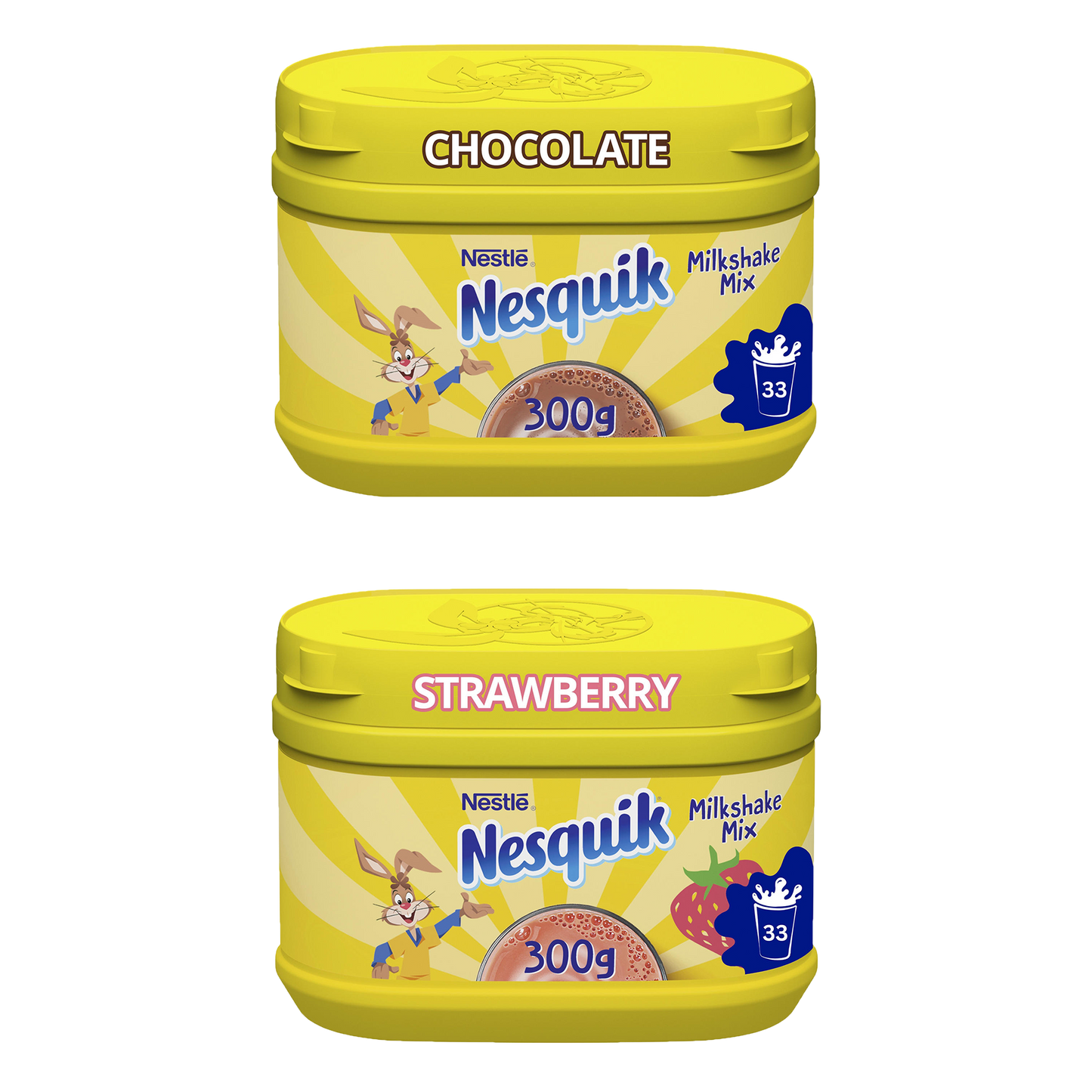 Nesquik Combo Pack Chocolate and Strawberry, 2 x 300g