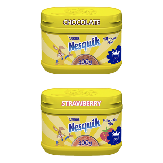 Nesquik Combo Pack Chocolate and Strawberry, 2 x 300g