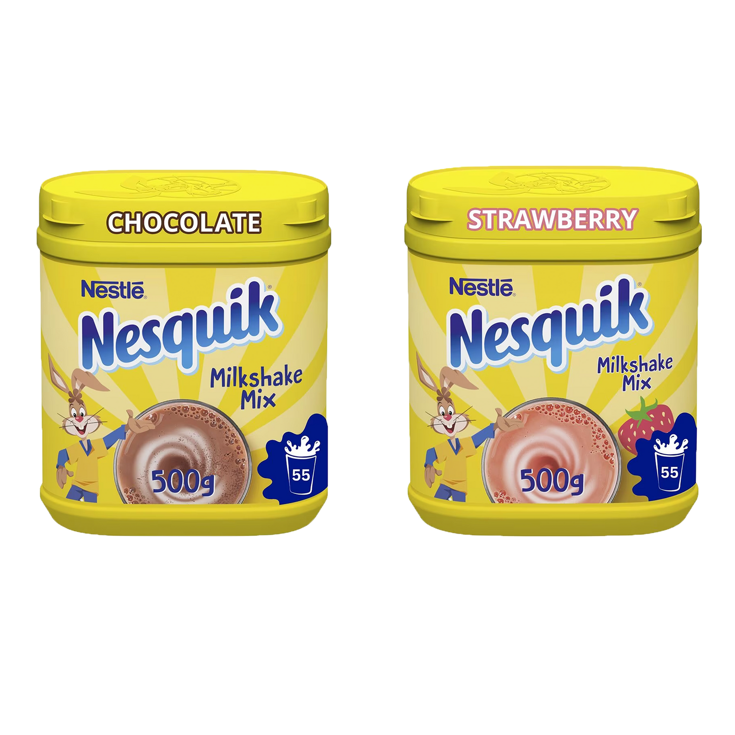 Nesquik Combo Pack Chocolate and Strawberry, 2 x 500g